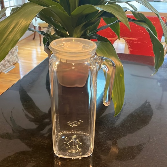 Kitchen Vintage Italy Covetro Heavy Glass Refrigerator Pitcher Carafe